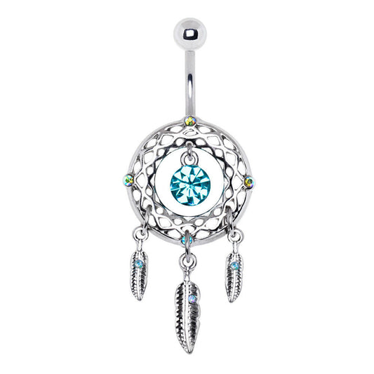 Stainless Steel Dream Catcher Navel Ring Navel Ring Impulse Piercings