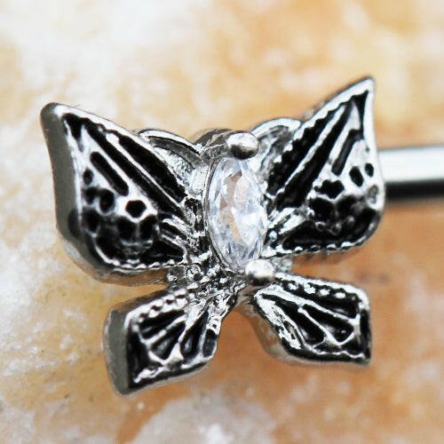 Stainless Steel Exotic Butterfly Nipple Bar Nipple Ring Impulse Piercings