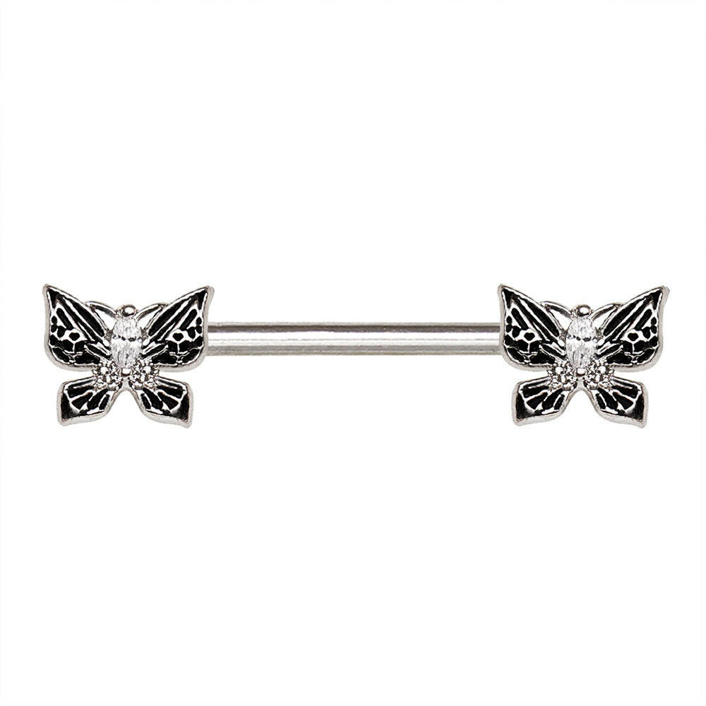 Stainless Steel Exotic Butterfly Nipple Bar Nipple Ring Impulse Piercings