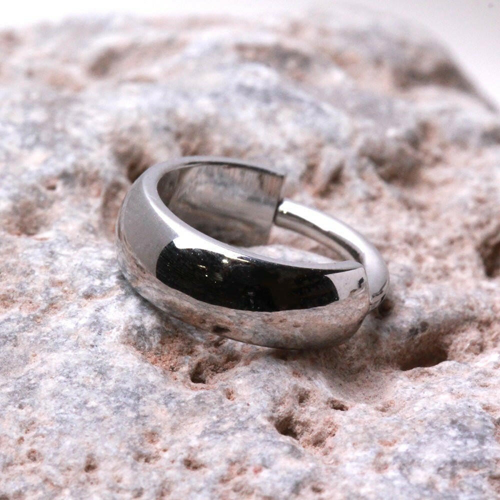 Stainless Steel Extra Wide Hinged Clicker Ring
