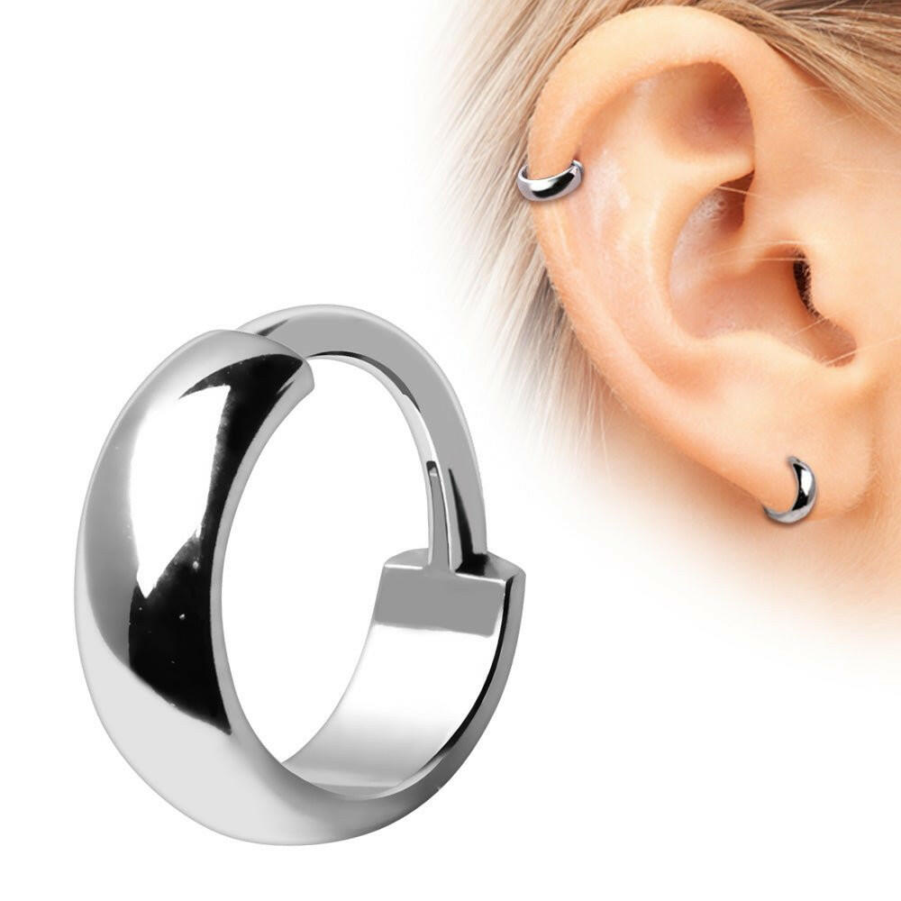 Stainless Steel Extra Wide Hinged Clicker Ring