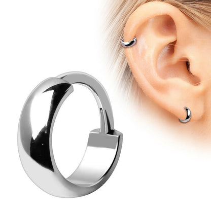 Stainless Steel Extra Wide Hinged Clicker Ring