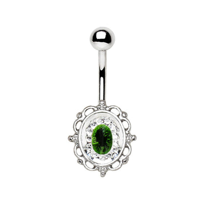 Stainless Steel Eye on the Mirror Navel Ring Navel Ring 