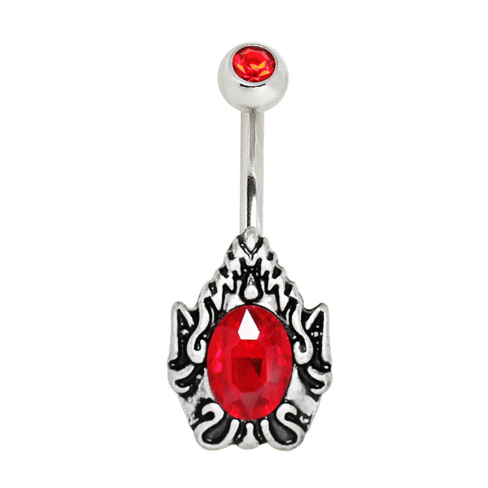 Stainless Steel Flaming Devil Navel Ring