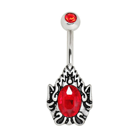 Stainless Steel Flaming Devil Navel Ring
