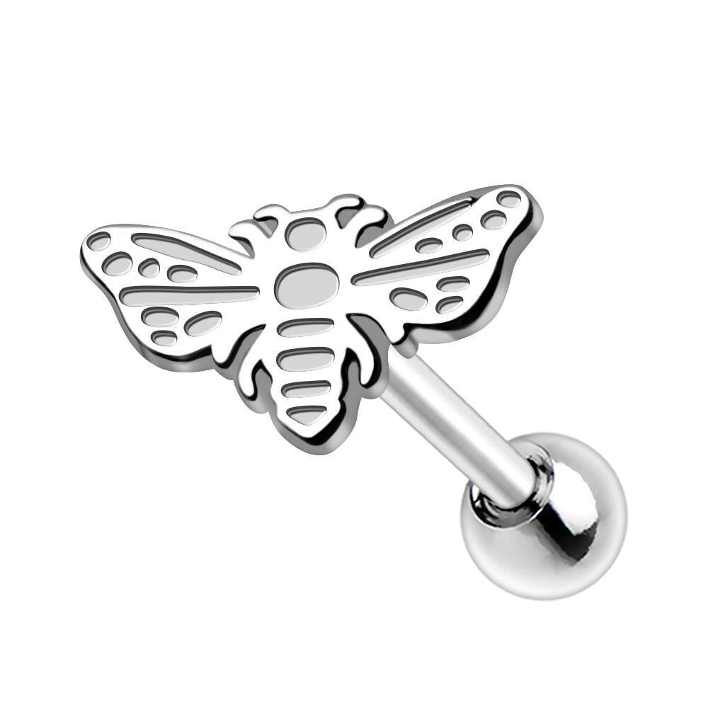 Stainless Steel Flat Bee Cartilage Earring