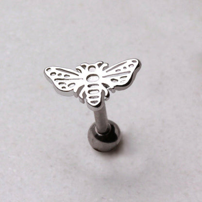Stainless Steel Flat Bee Cartilage Earring