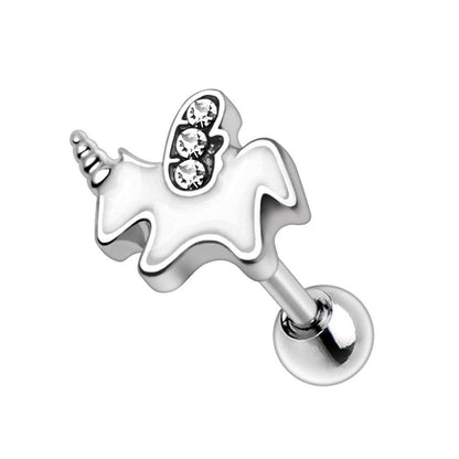 Stainless Steel Flying Unicorn Cartilage Earring