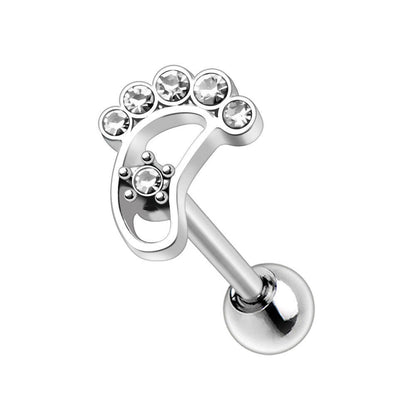 Stainless Steel Footprint Cartilage Earring