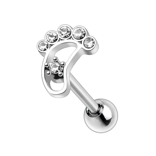 Stainless Steel Footprint Cartilage Earring