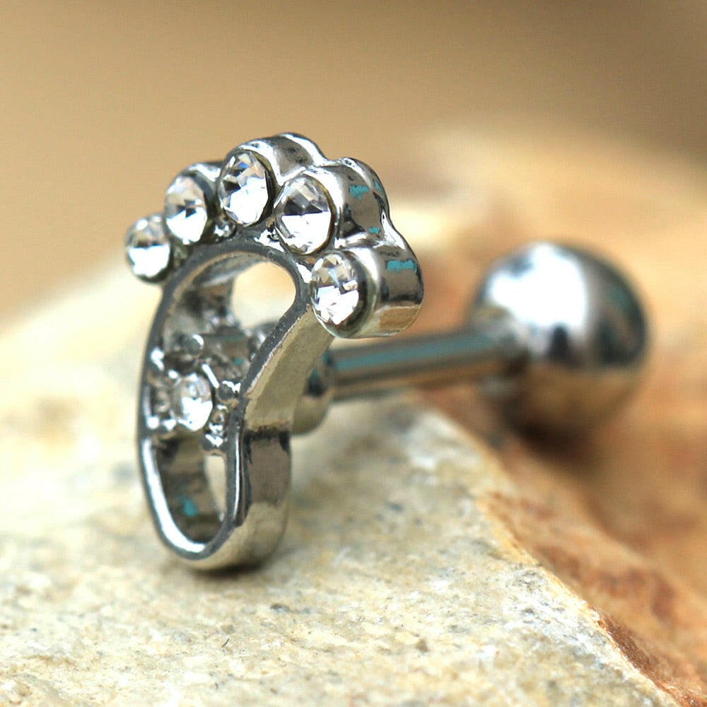 Stainless Steel Footprint Cartilage Earring