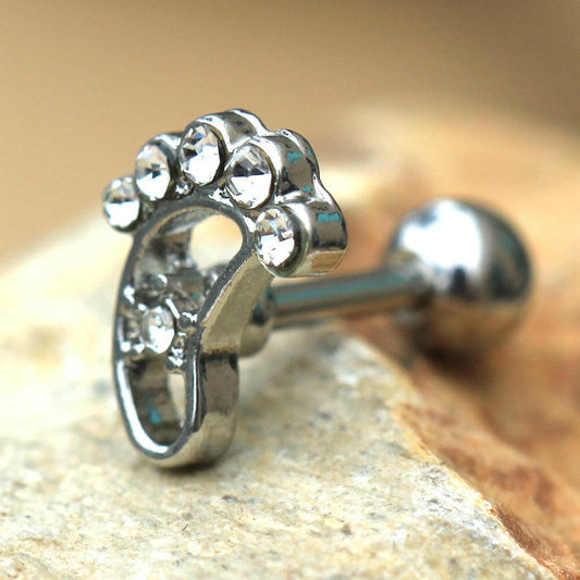 Stainless Steel Footprint Cartilage Earring