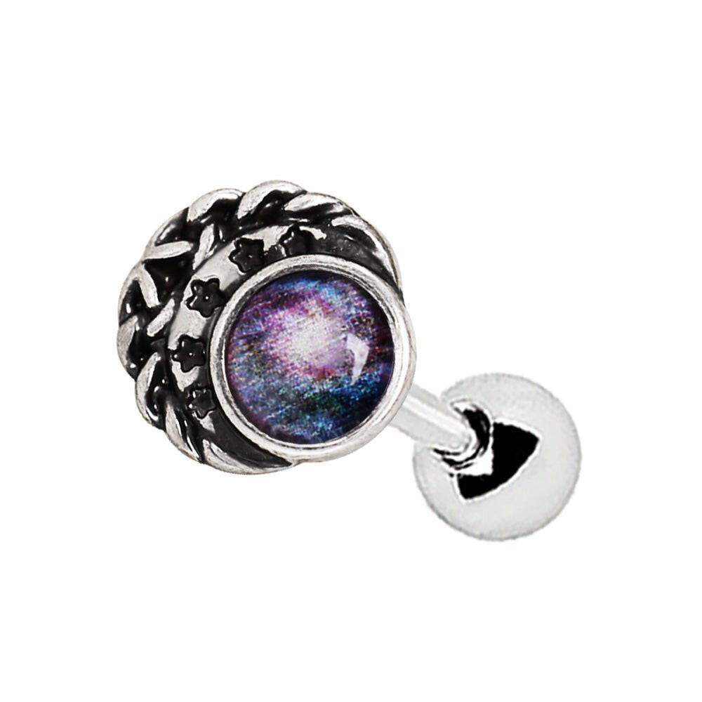 Stainless Steel Galaxy Charm Cartilage Earring Cartilage Earring Impulse Piercings 16 gaugeLength: 1/4"