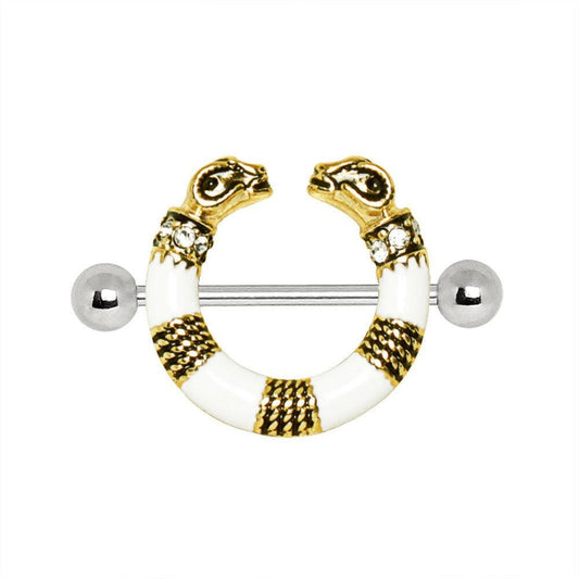 Stainless Steel Golden Ram Circular Nipple Shield
