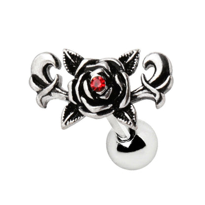 Stainless Steel Gothic Rose Cartilage Earring