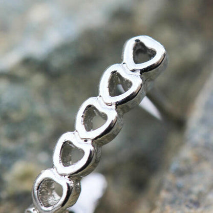 Stainless Steel Heart L Bend Half Nose Hoop