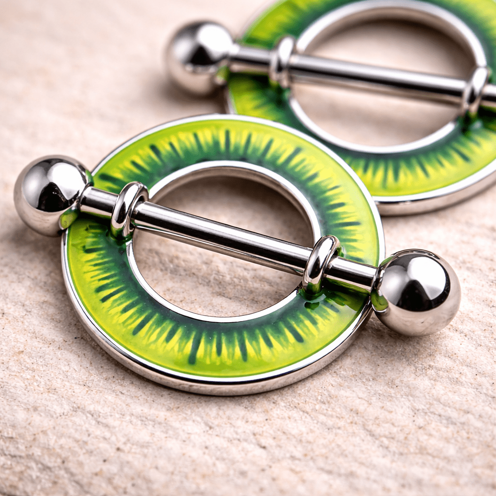 Stainless Steel Kiwi Nipple Shield Nipple Ring Impulse Piercings