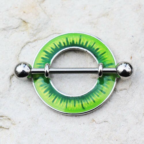 Stainless Steel Kiwi Nipple Shield Nipple Ring Impulse Piercings