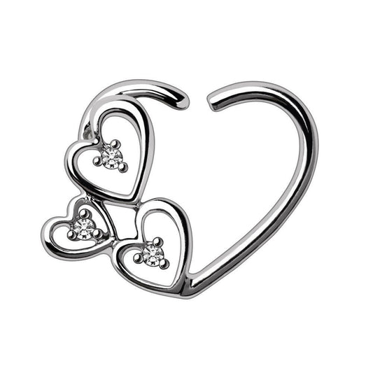 Stainless Steel Love in the Air Heart Cartilage Earring Cartilage Earring Impulse Piercings