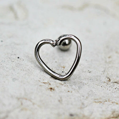 Stainless Steel Love Struck Heart Cartilage Earring