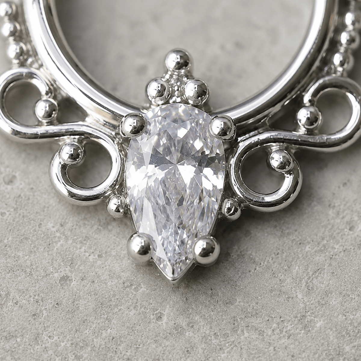 Stainless Steel Made for Royalty Annealed Ornate Seamless Ring / Septum Ring - Skin Metals