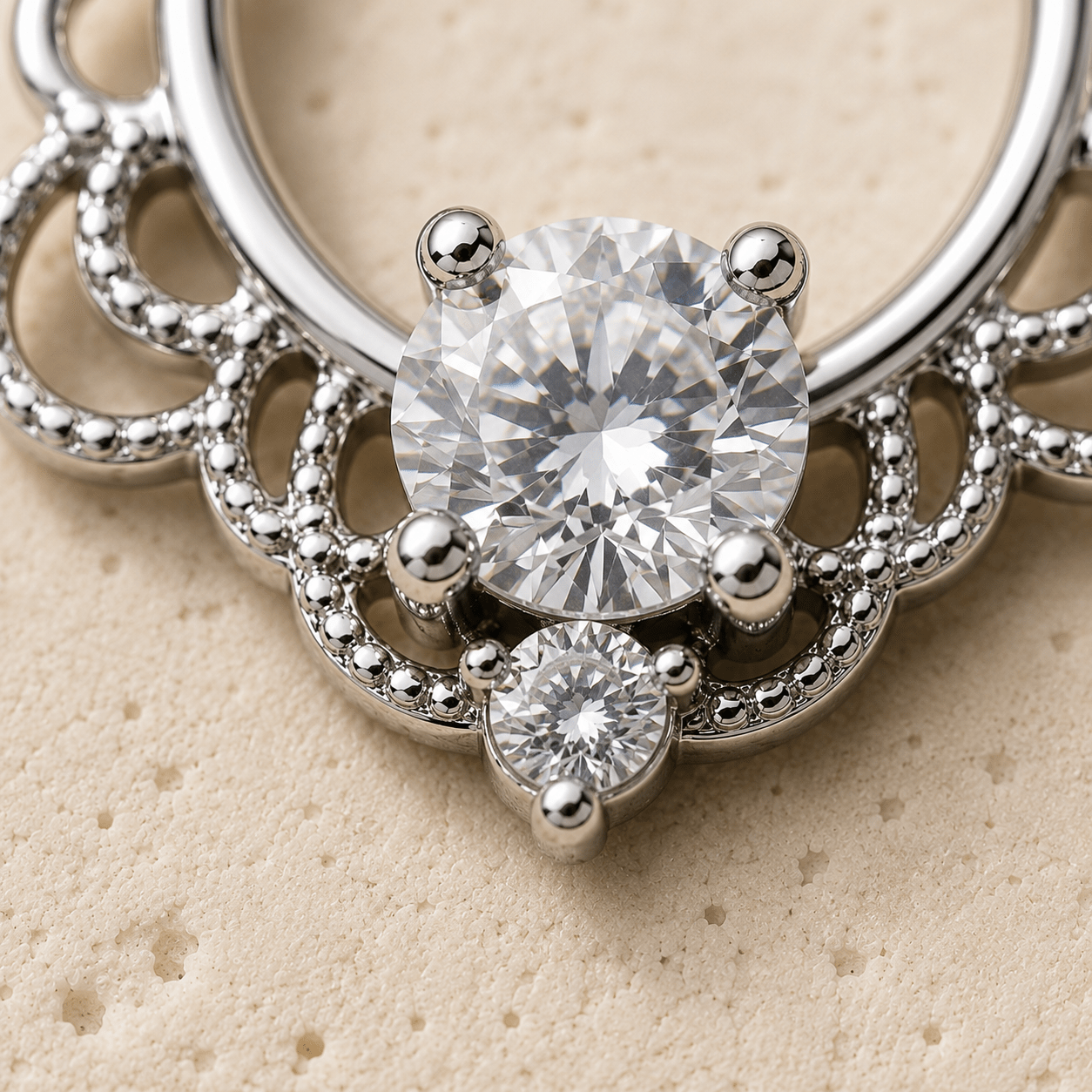 Stainless Steel Made for Royalty Ornate Seamless Ring