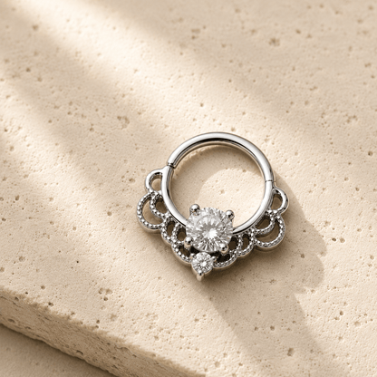 Stainless Steel Made for Royalty Ornate Seamless Ring
