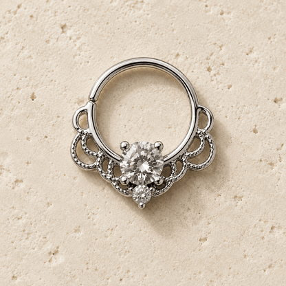 Stainless Steel Made for Royalty Ornate Seamless Ring