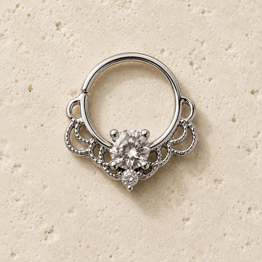Stainless Steel Made for Royalty Ornate Seamless Ring - Skin Metals