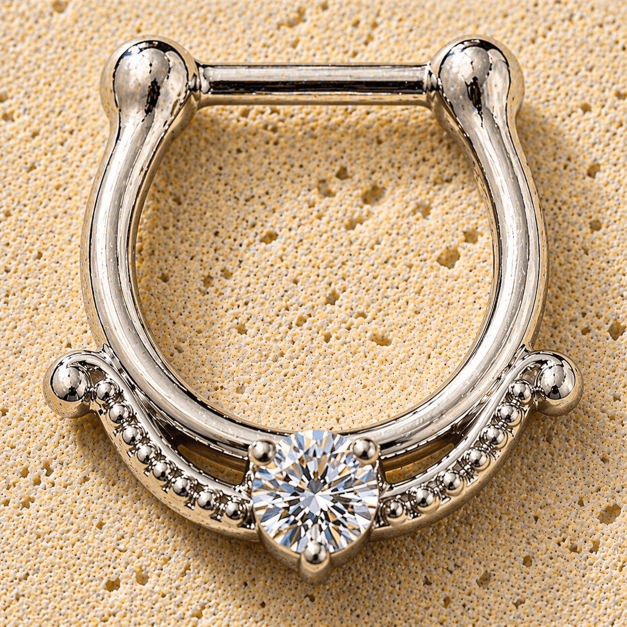 Stainless Steel Made For Royalty Royal Septum Clicker - Skin Metals