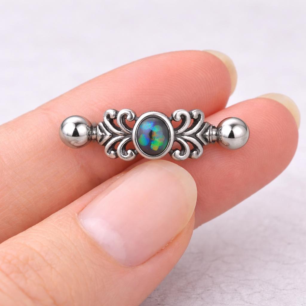 Stainless Steel Medieval Design Vine Cartilage Cuff Earring - Skin Metals
