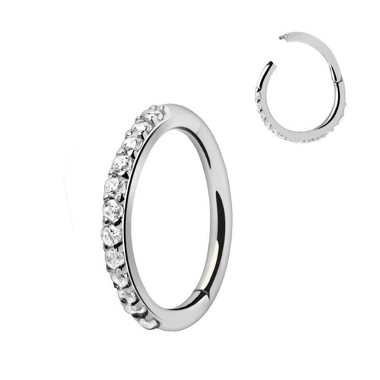 Stainless Steel Multi-Jeweled Seamless Clicker Ring Seamless Ring Impulse Piercings
