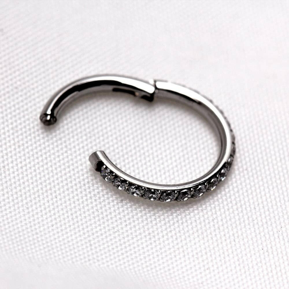 Stainless Steel Multi-Jeweled Seamless Clicker Ring Seamless Ring Impulse Piercings