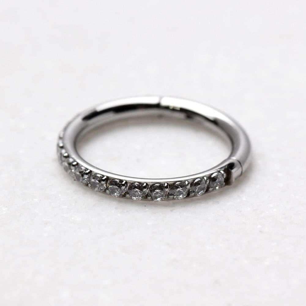 Stainless Steel Multi-Jeweled Seamless Clicker Ring Seamless Ring Impulse Piercings