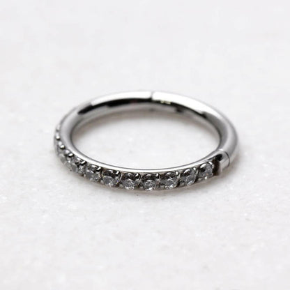 Stainless Steel Multi-Jeweled Seamless Clicker Ring Seamless Ring Impulse Piercings
