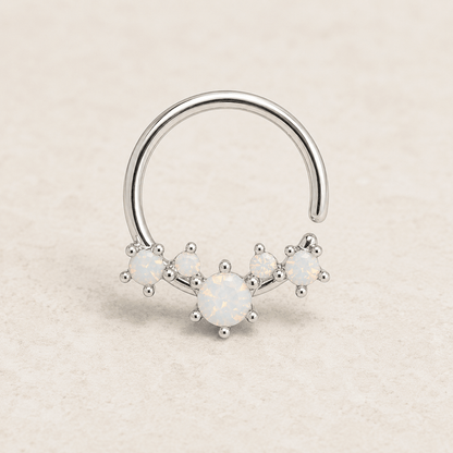 Stainless Steel Multi-Synthetic Opal Seamless Ring / Septum Ring