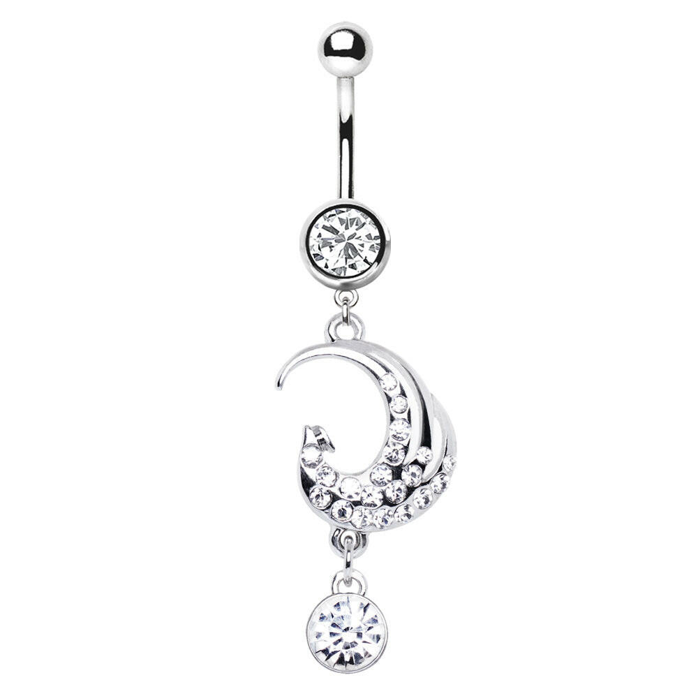 Stainless Steel Phoenix Dangle Navel Ring Navel Ring Impulse Piercings