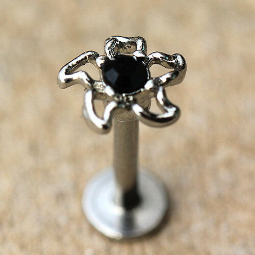 Stainless Steel Pinwheel Flower Labret Labret Impulse Piercings