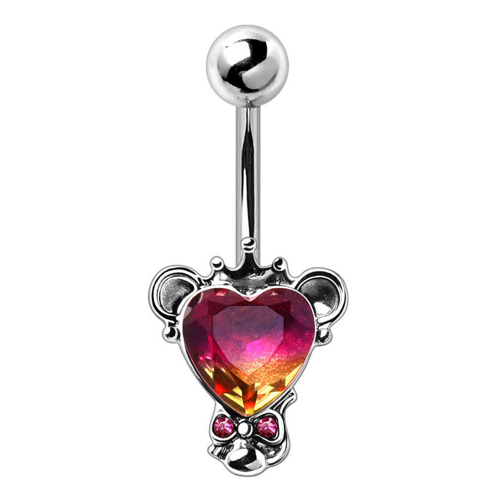 Stainless Steel Princess Mouse Navel Ring Navel Ring Impulse Piercings