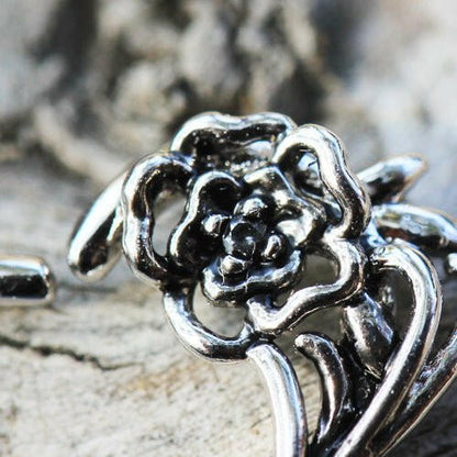 Stainless Steel Romantic Flower Annealed Cartilage Earring Captive Bead Impulse Piercings