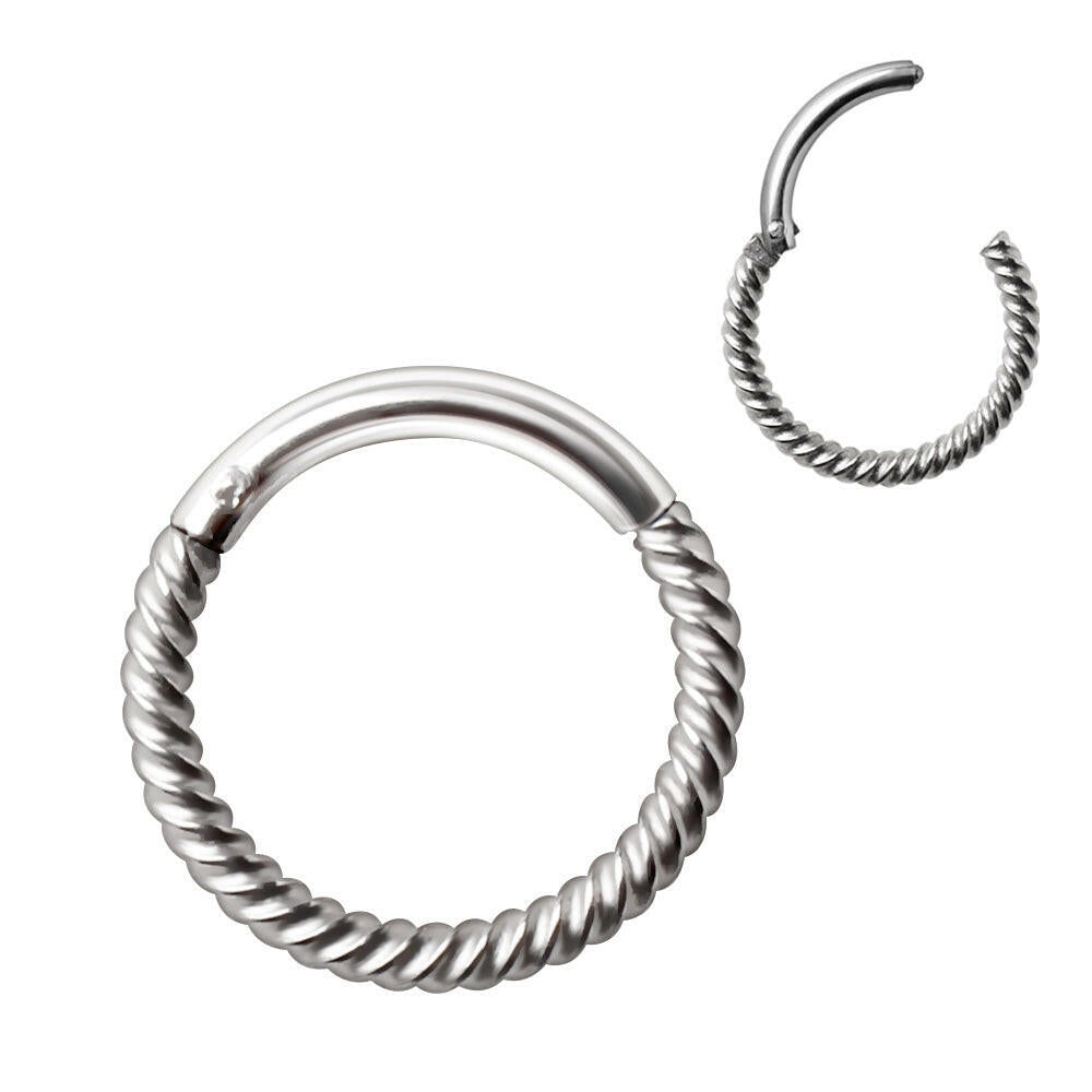 Stainless Steel Rope Design Seamless Clicker Ring Septum Ring 
