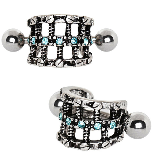 Stainless Steel Screw Bolt Steampunk Cartilage Cuff Earring