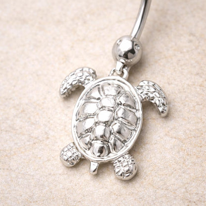 Stainless Steel Sea Turtle Navel Ring Navel Ring Skin Metals