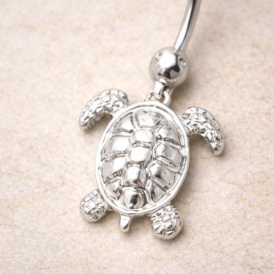Stainless Steel Sea Turtle Navel Ring Navel Ring Skin Metals