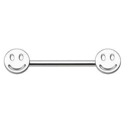 Stainless Steel Smiley Face Nipple Bar Nipple Ring Skin Metals