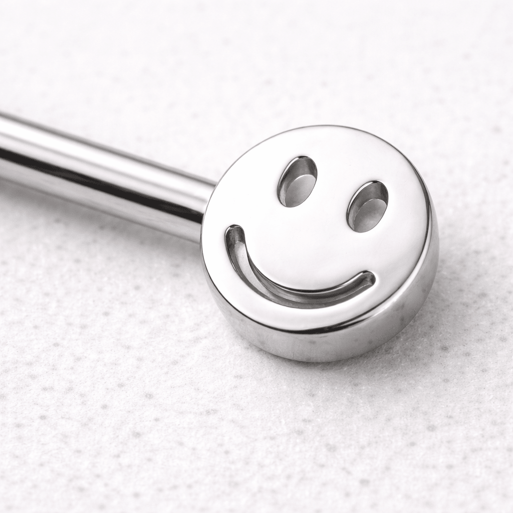 Stainless Steel Smiley Face Nipple Bar Nipple Ring Skin Metals