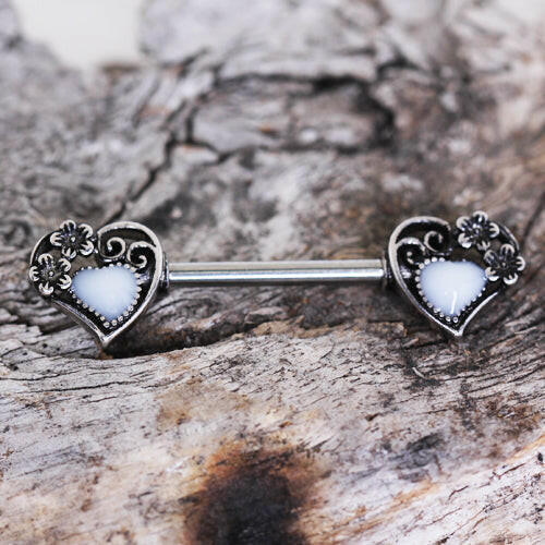 Stainless Steel Steampunk Heart Nipple Bar