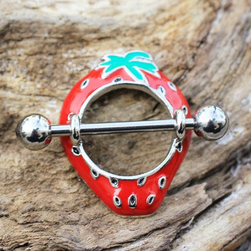 Stainless Steel Strawberry Nipple Shield Nipple Ring Impulse Piercings