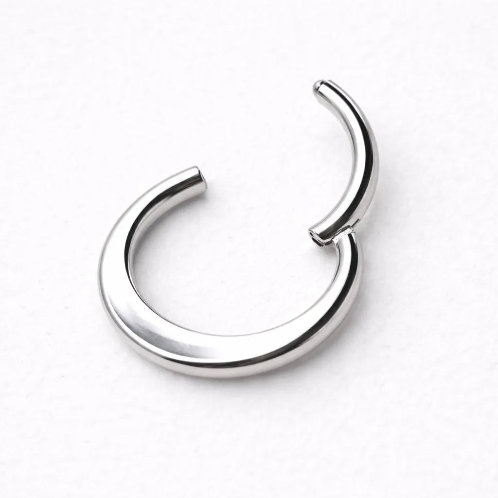 Seamless Clicker Ring 16G 8mm Stainless Steel Septum Nose Lip Cartilage Hoop - Skin Metals