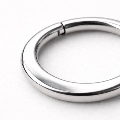 Seamless Clicker Ring 16G 8mm Stainless Steel Septum Nose Lip Cartilage Hoop - Skin Metals
